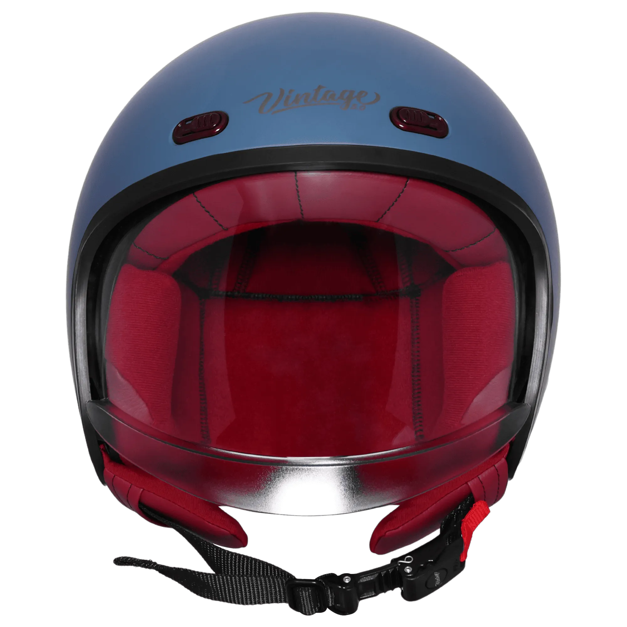 Steelbird Sbh 67 Vintage Matt Squadron Blue Half Face Helmet