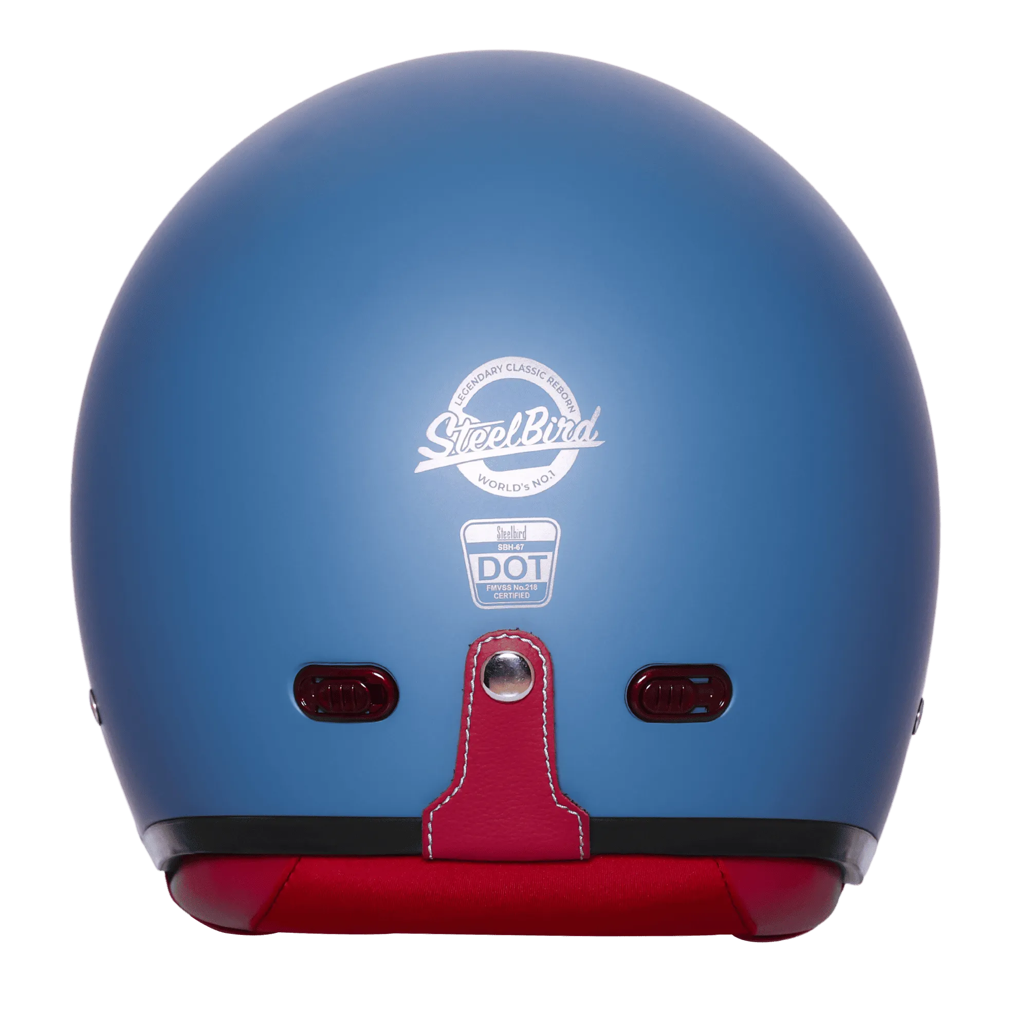 Steelbird Sbh 67 Vintage Matt Squadron Blue Half Face Helmet