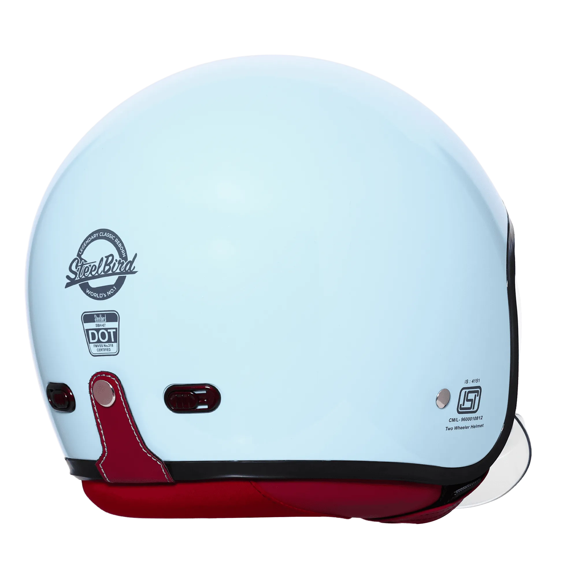 SteelBird Sbh 67 Vintage Mist Green Half Face Helmet