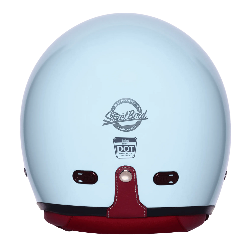 SteelBird Sbh 67 Vintage Mist Green Half Face Helmet