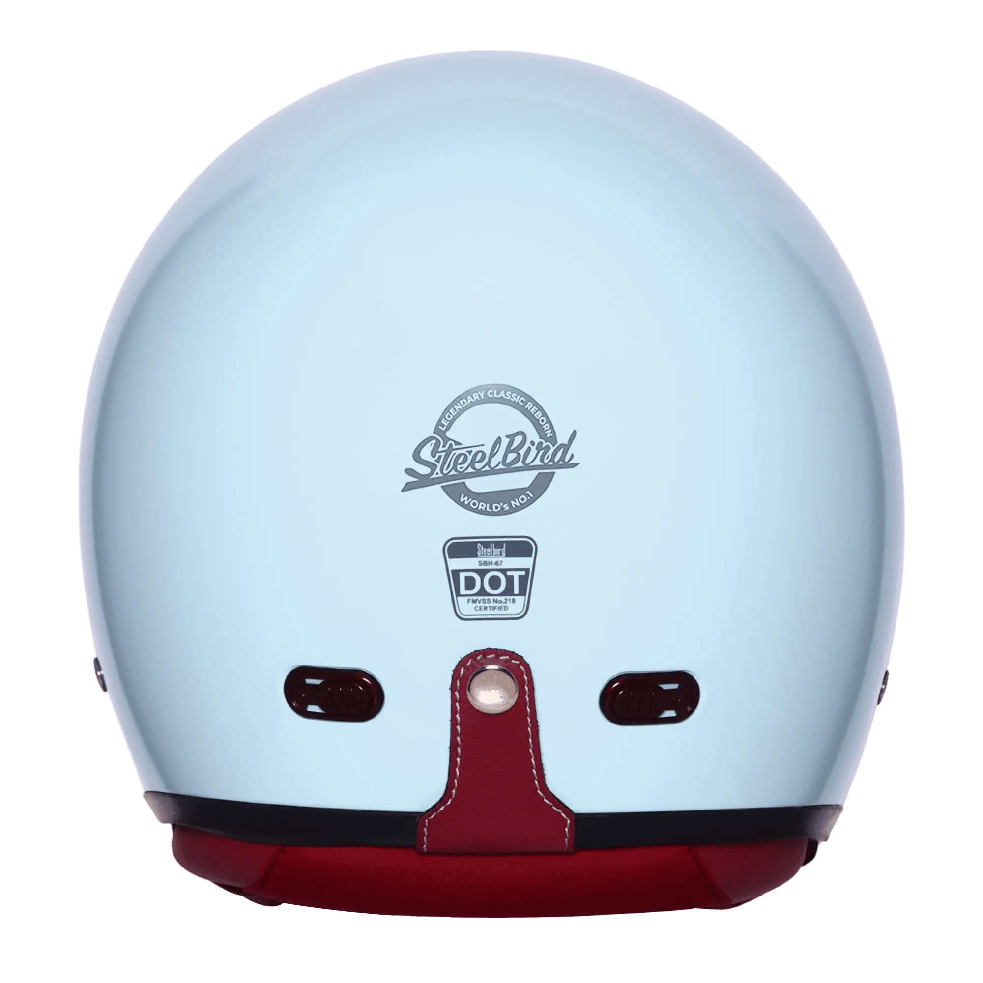 SteelBird Sbh 67 Vintage Mist Green Half Face Helmet