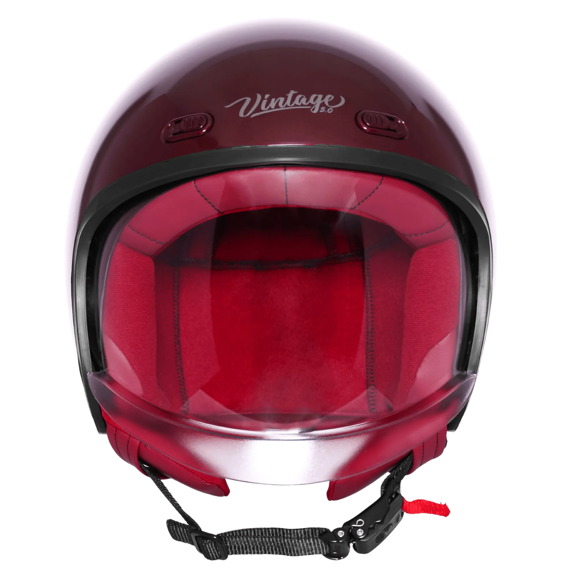 Steelbird Sbh 67 Vintage Rivera Red Half Face Helmet