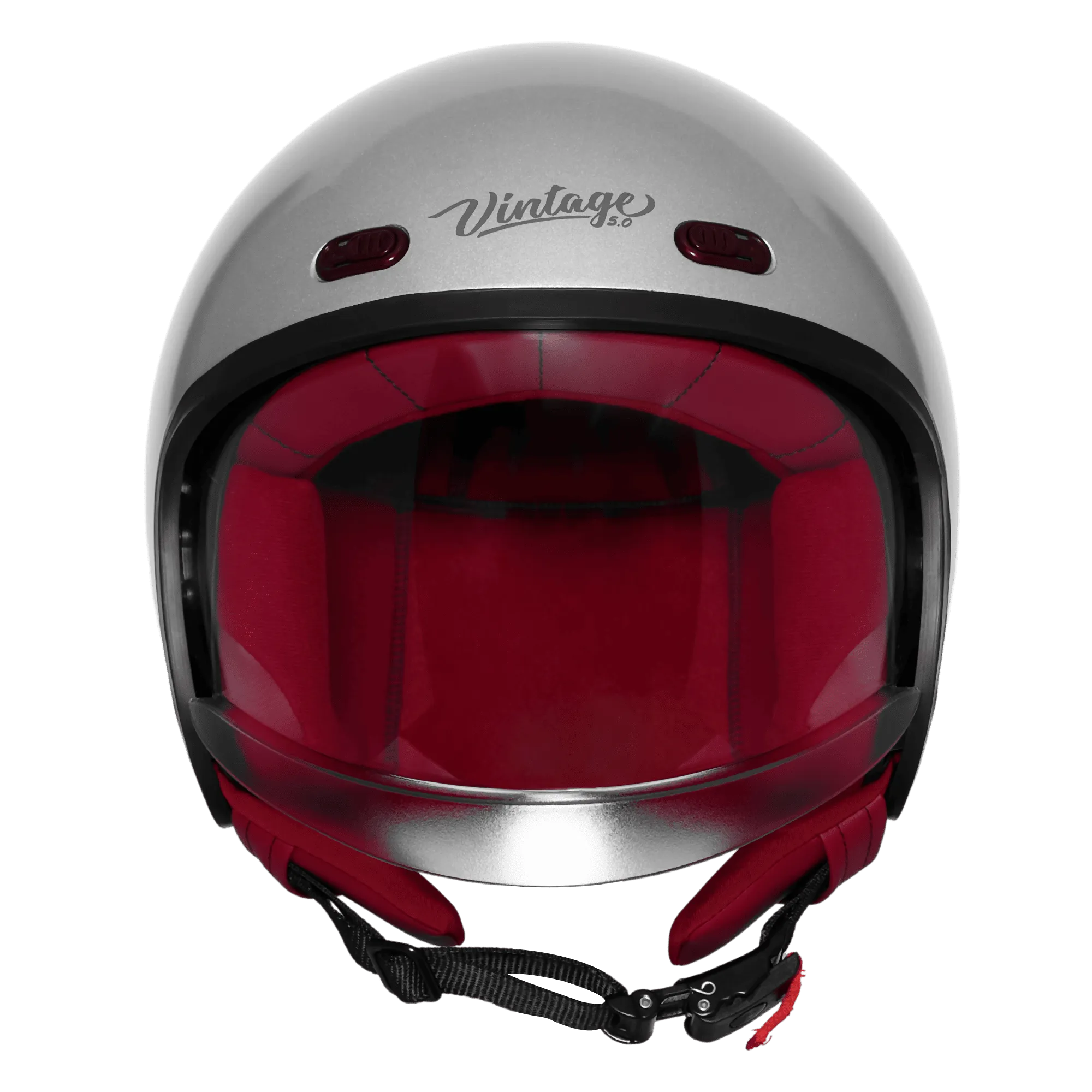 Steelbird Sbh 67 Vintage Silver Half Face Helmet