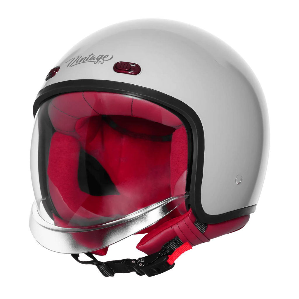 Steelbird Sbh 67 Vintage Titanium Gray Half Face Helmet