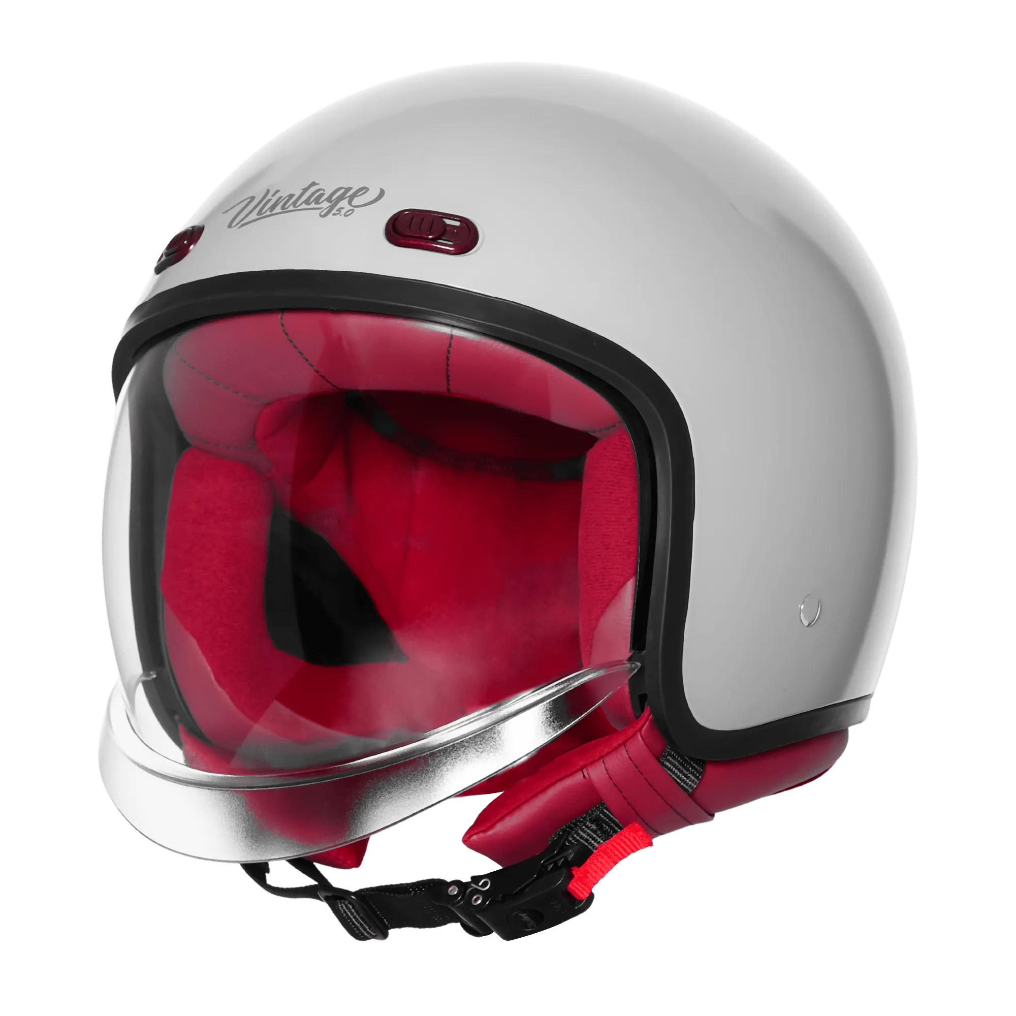 Steelbird Sbh 67 Vintage Titanium Gray Half Face Helmet