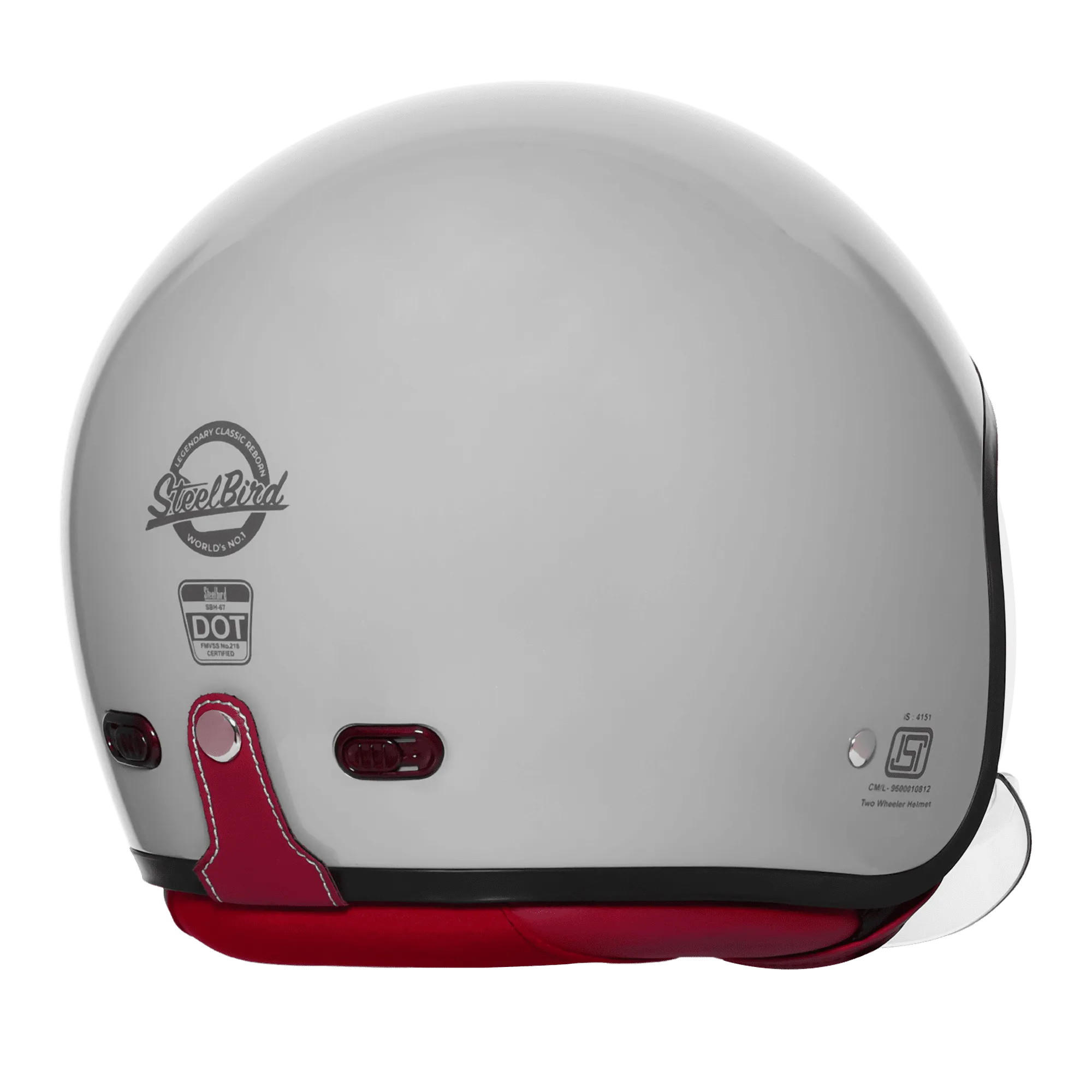 Steelbird Sbh 67 Vintage Titanium Gray Half Face Helmet