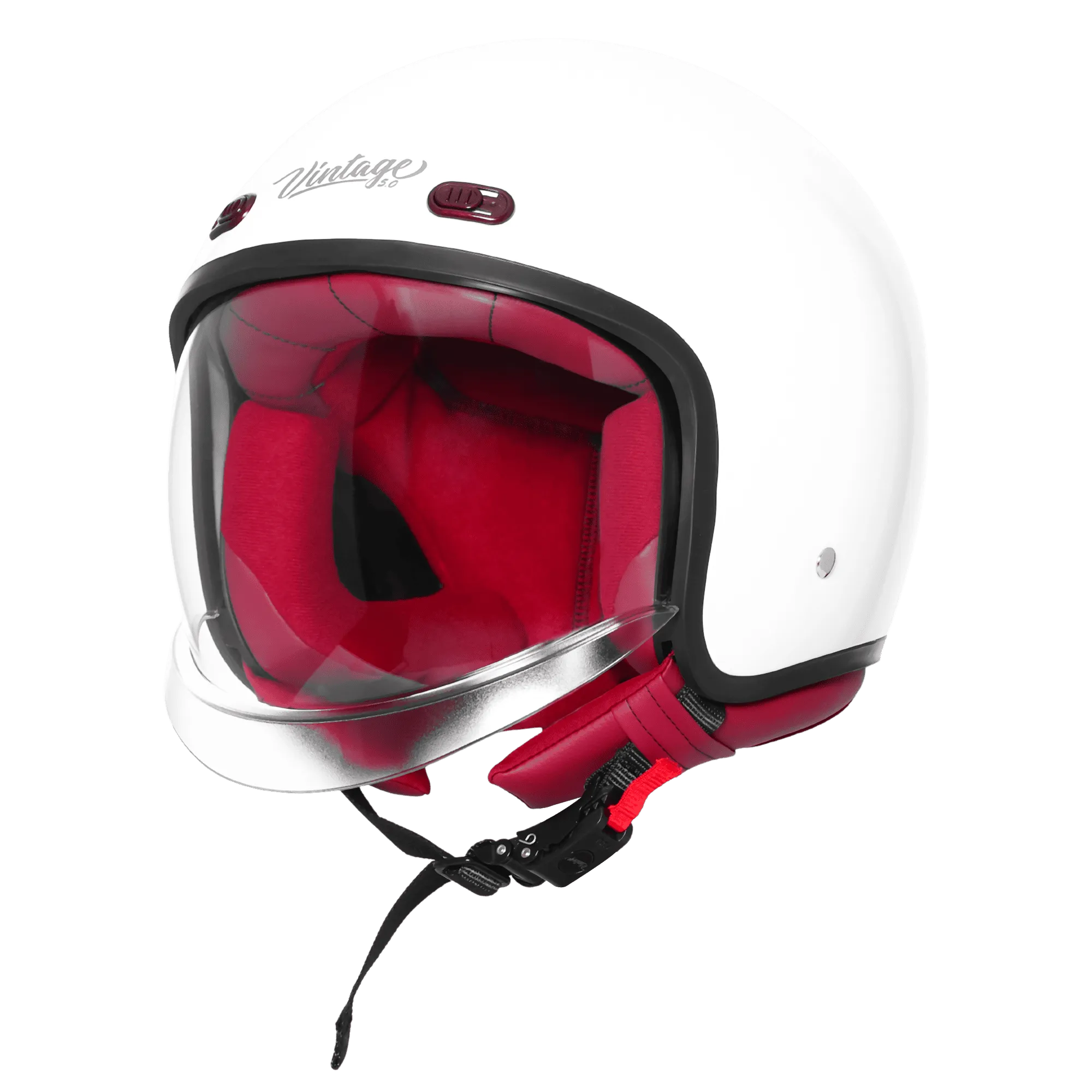 Steelbird Sbh 67 Vintage White Half Face Helmet