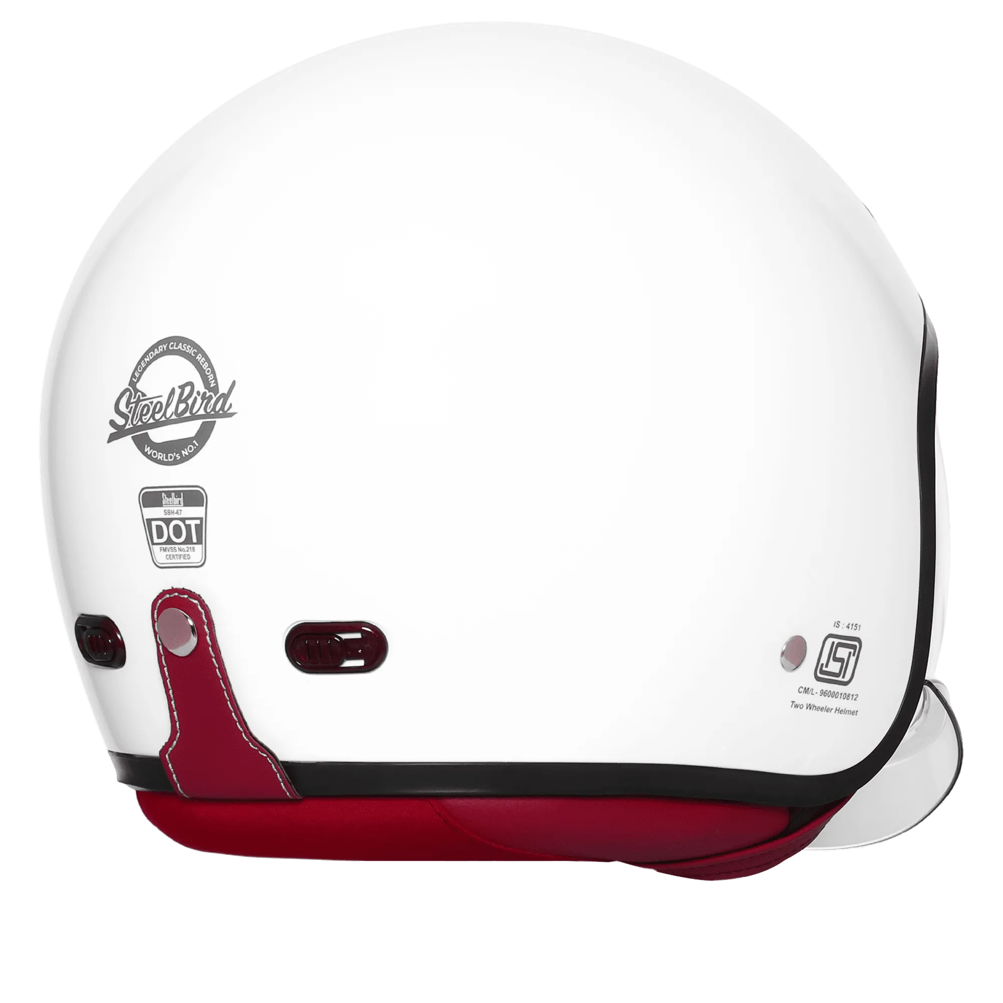 Steelbird Sbh 67 Vintage White Half Face Helmet