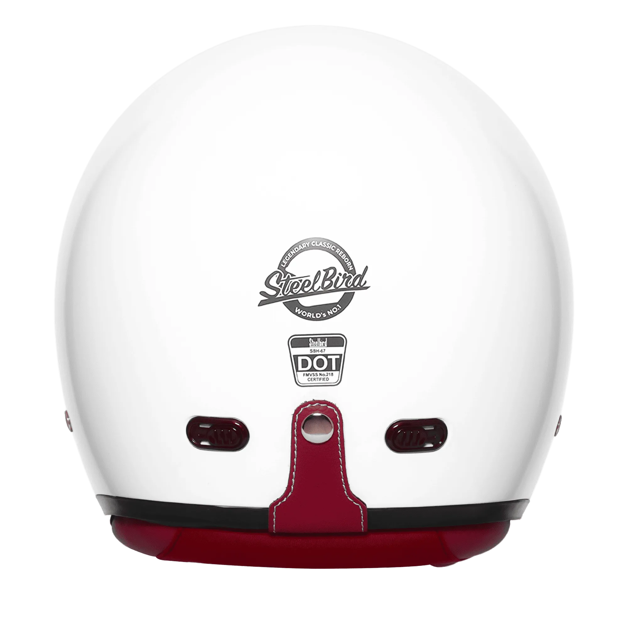 Steelbird Sbh 67 Vintage White Half Face Helmet