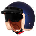 Steelbird Sbh 68 Vintage Armada Blue Half Face Helmet