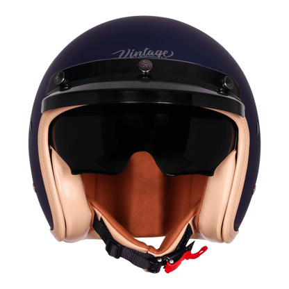 Steelbird Sbh 68 Vintage Armada Blue Half Face Helmet