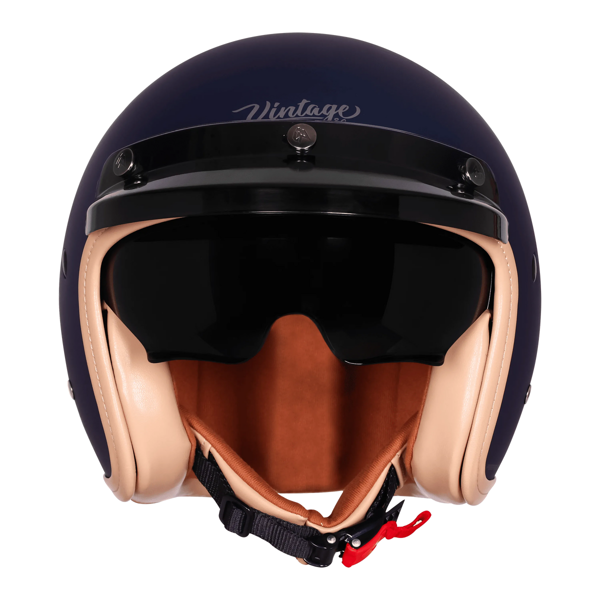 Steelbird Sbh 68 Vintage 2.0 Glossy Armada Blue Half Face Helmet