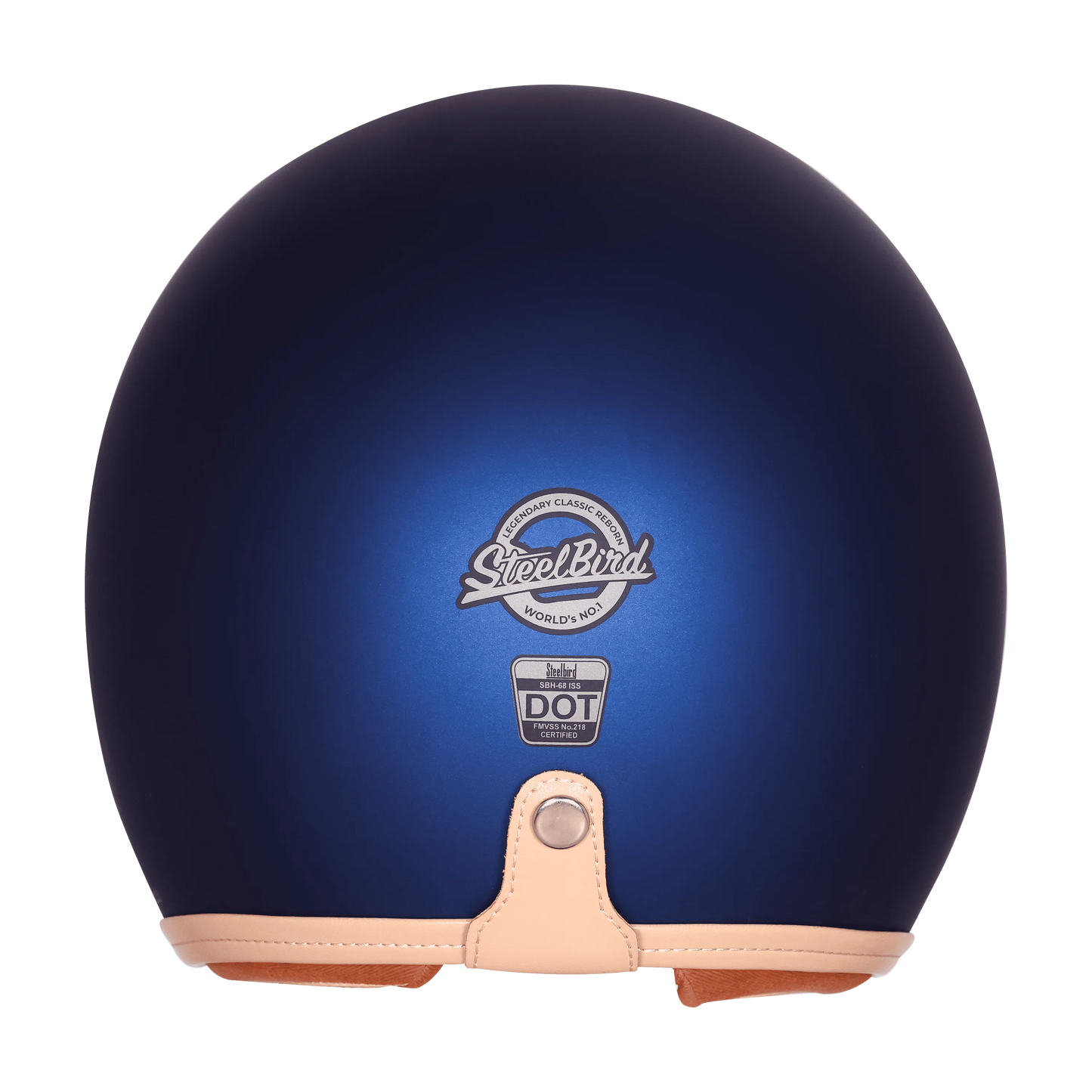 Steelbird Sbh 68 Vintage Armada Blue Half Face Helmet