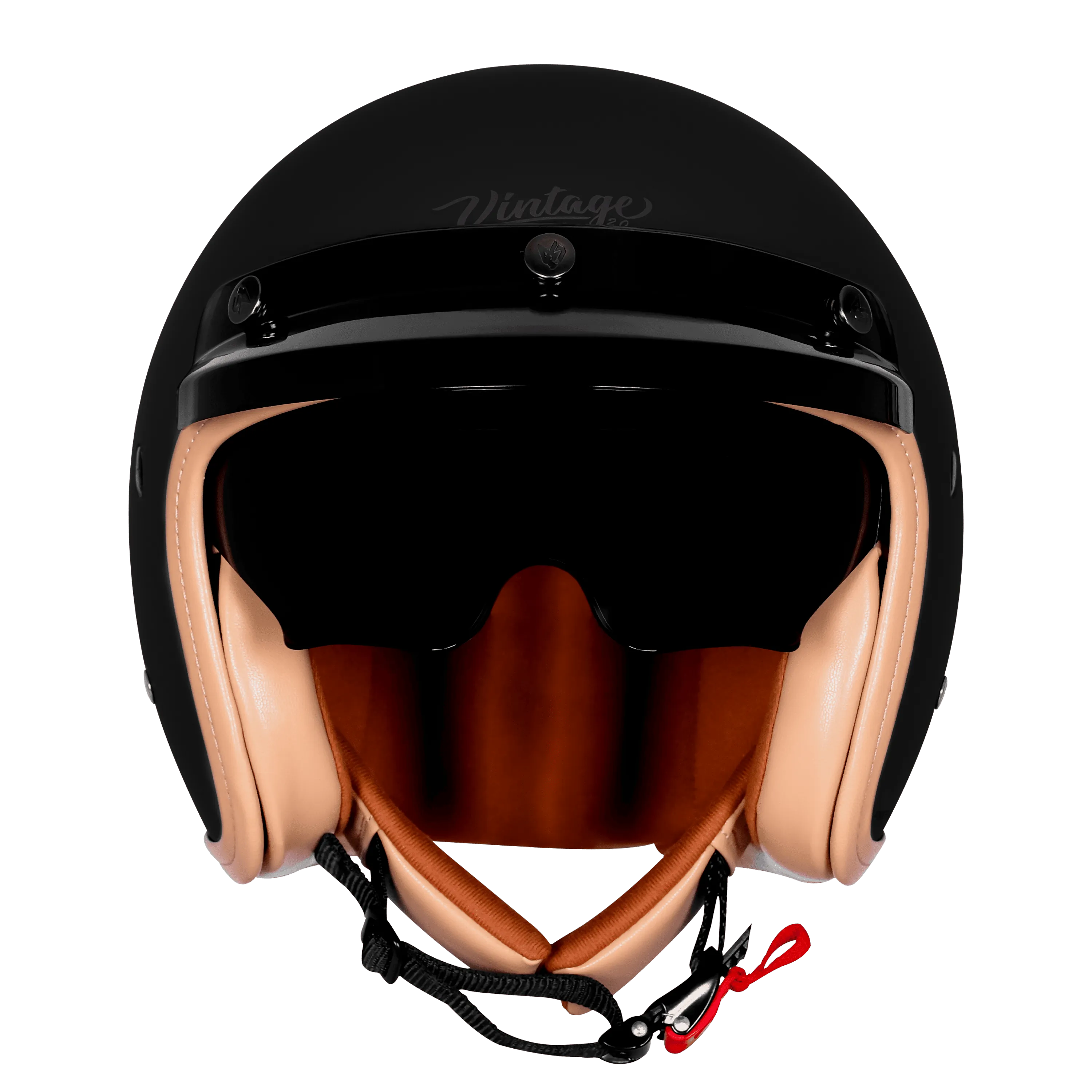 Steelbird Sbh 68 Vintage Black Half Face Helmet