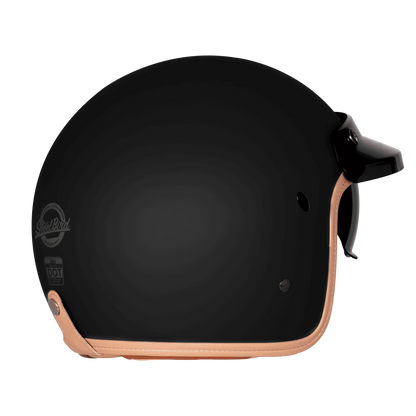 Steelbird Sbh 68 Vintage Black Half Face Helmet