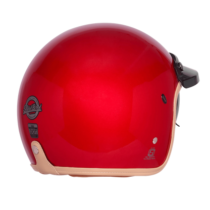 Steelbird Sbh 68 Vintage Cherry Red Half Face Helmet