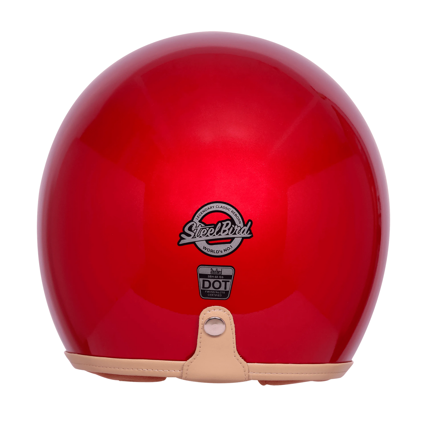 Steelbird Sbh 68 Vintage Cherry Red Half Face Helmet