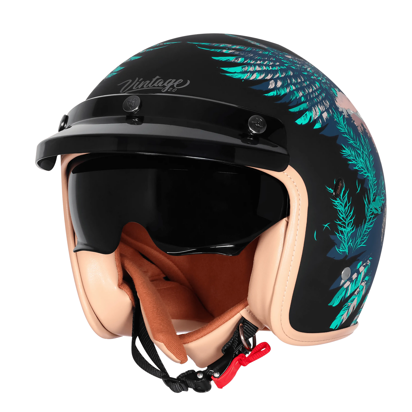 Steelbird Sbh 68 Vintage Dot 2.0 Eagle Black With Green