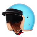 Steelbird Sbh 68 Vintage Jazz Blue Half Face Helmet