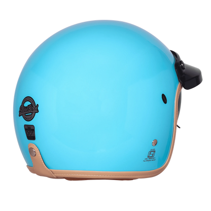 Steelbird Sbh 68 Vintage Jazz Blue Half Face Helmet