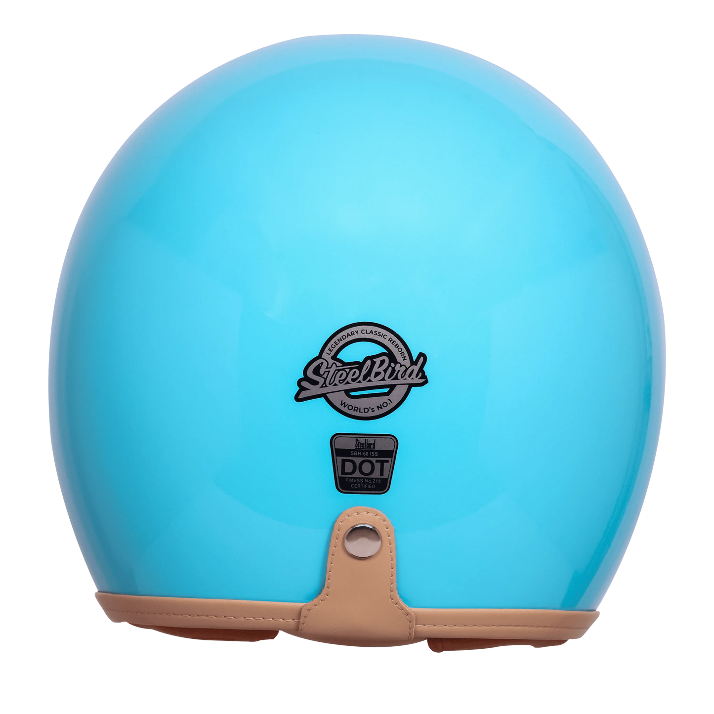 Steelbird Sbh 68 Vintage Jazz Blue Half Face Helmet