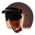 Steelbird Sbh 68 Vintage Matt Brown Half Face Helmet
