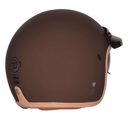 Steelbird Sbh 68 Vintage Matt Brown Half Face Helmet