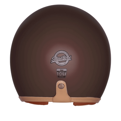 Steelbird Sbh 68 Vintage Matt Brown Half Face Helmet