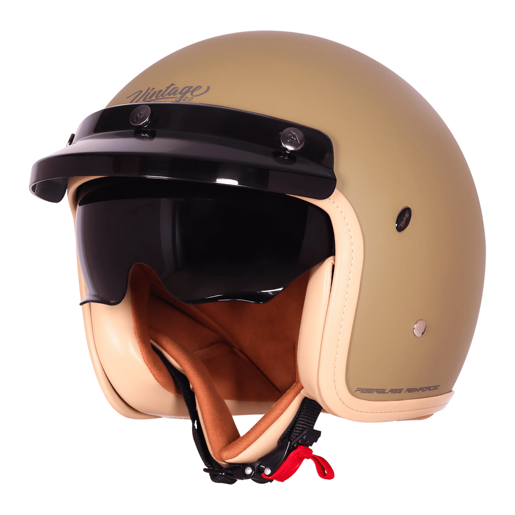 Steelbird Sbh 68 Vintage Matt Desert Strom Half Face Helmet