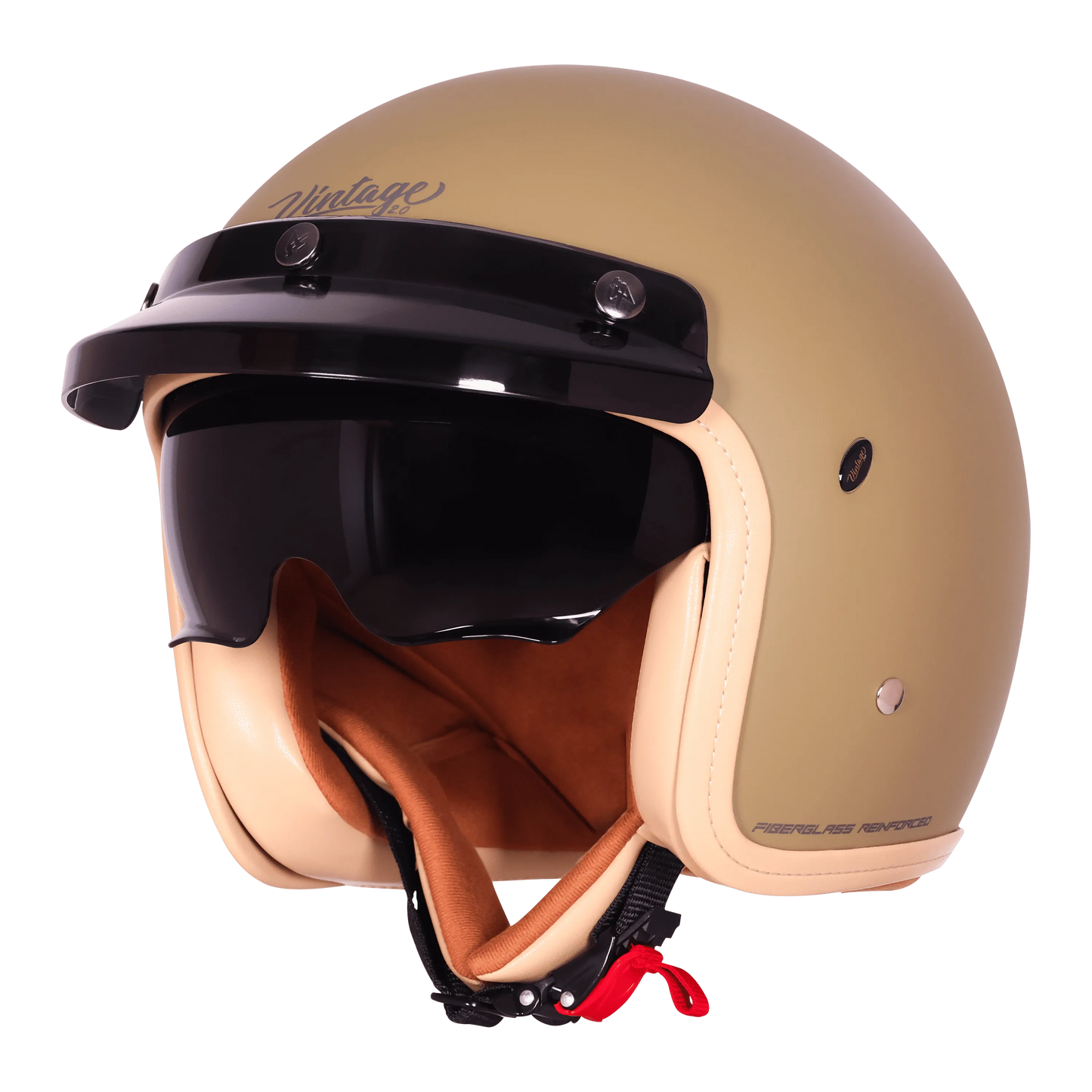 Steelbird Sbh 68 Vintage Matt Desert Strom Half Face Helmet