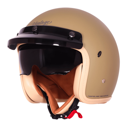 Steelbird Sbh 68 Vintage Matt Desert Strom Half Face Helmet