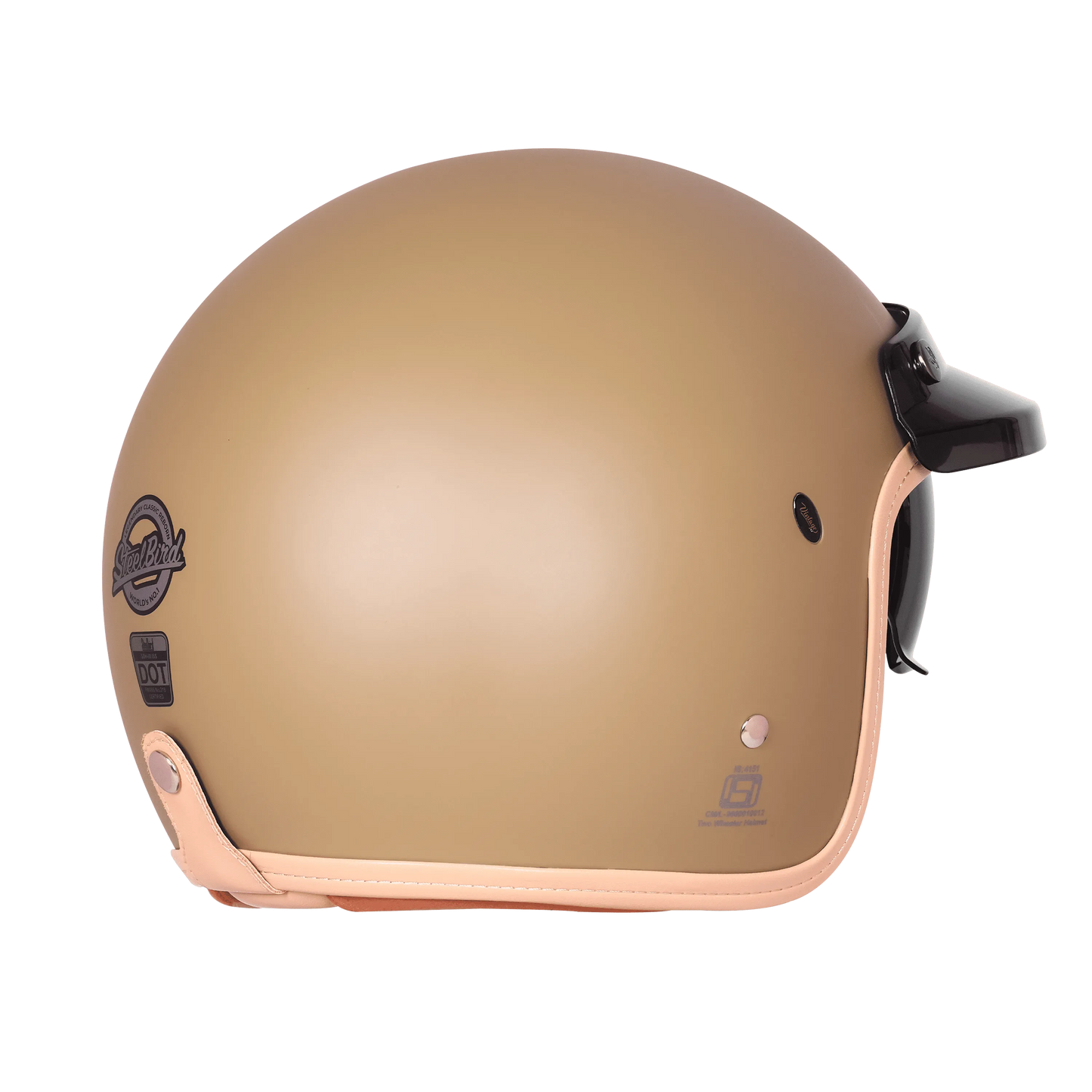 Steelbird Sbh 68 Vintage Matt Desert Strom Half Face Helmet