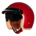 Steelbird Sbh 68 Vintage Matt Maroon Half Face Helmet