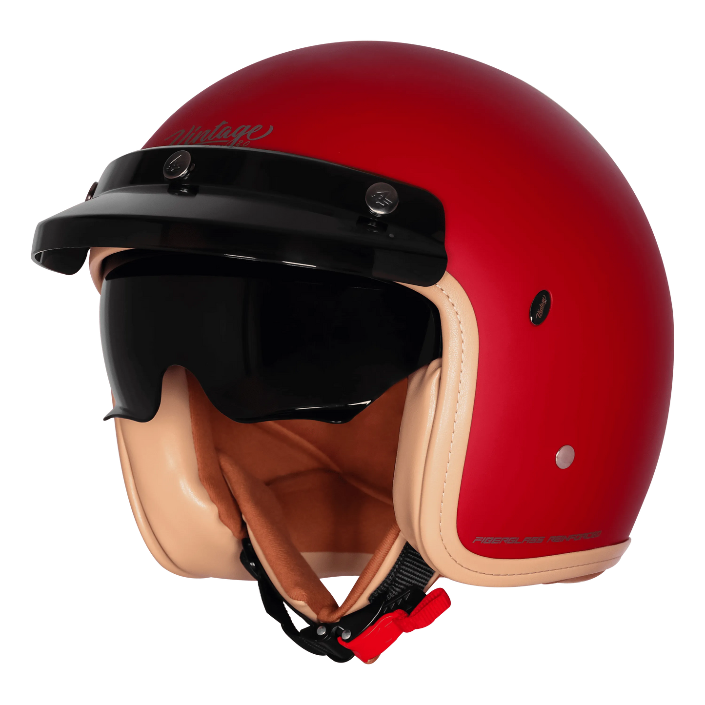 Steelbird Sbh 68 Vintage Matt Maroon Half Face Helmet
