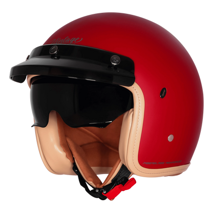 Steelbird Sbh 68 Vintage Matt Maroon Half Face Helmet