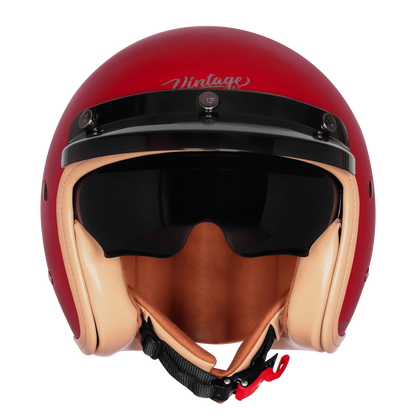 Steelbird Sbh 68 Vintage Matt Maroon Half Face Helmet