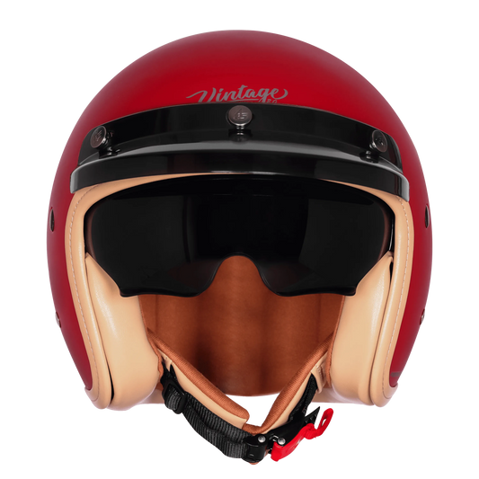 Steelbird Sbh 68 Vintage Matt Maroon Half Face Helmet