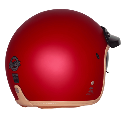 Steelbird Sbh 68 Vintage Matt Maroon Half Face Helmet
