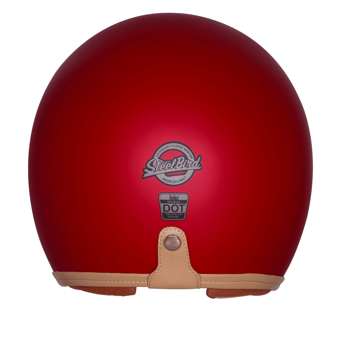 Steelbird Sbh 68 Vintage Matt Maroon Half Face Helmet