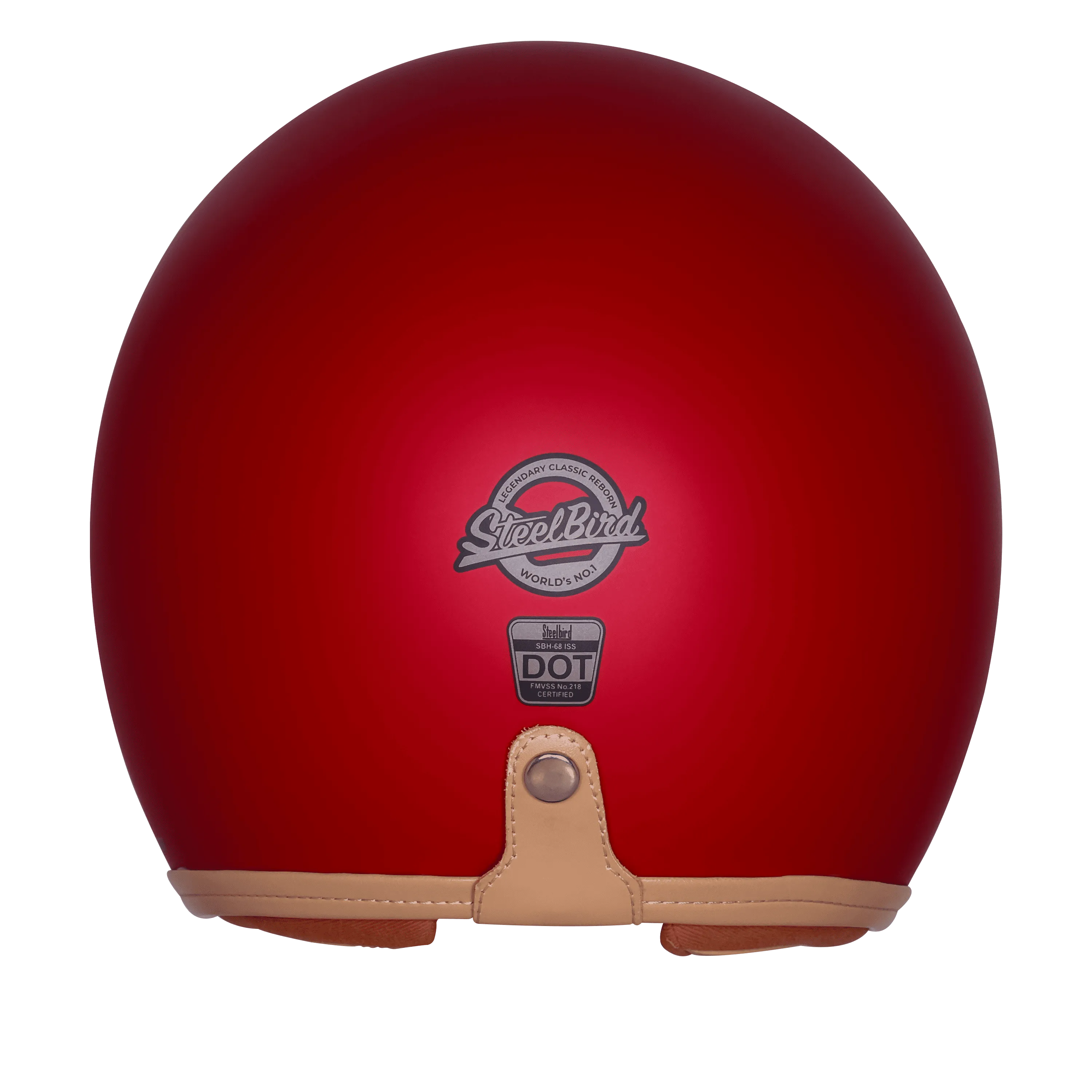 Steelbird Sbh 68 Vintage Matt Maroon Half Face Helmet