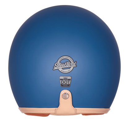 Steelbird Sbh 68 Vintage Matt Squadron Blue Half Face Helmet