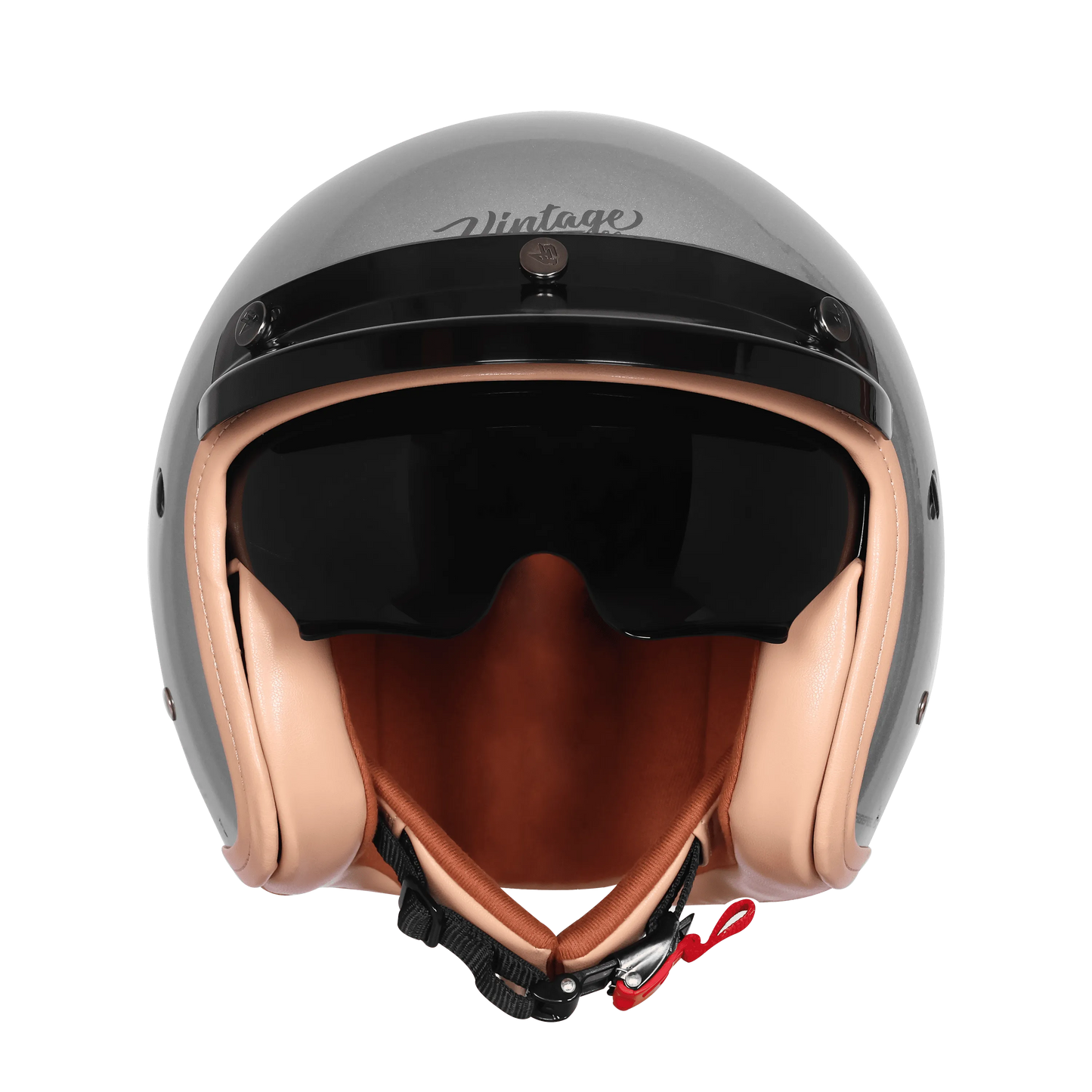 Steelbird Sbh 68 Vintage Silver Half Face Helmet