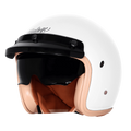 Steelbird Sbh 68 Vintage White Half Face Helmet