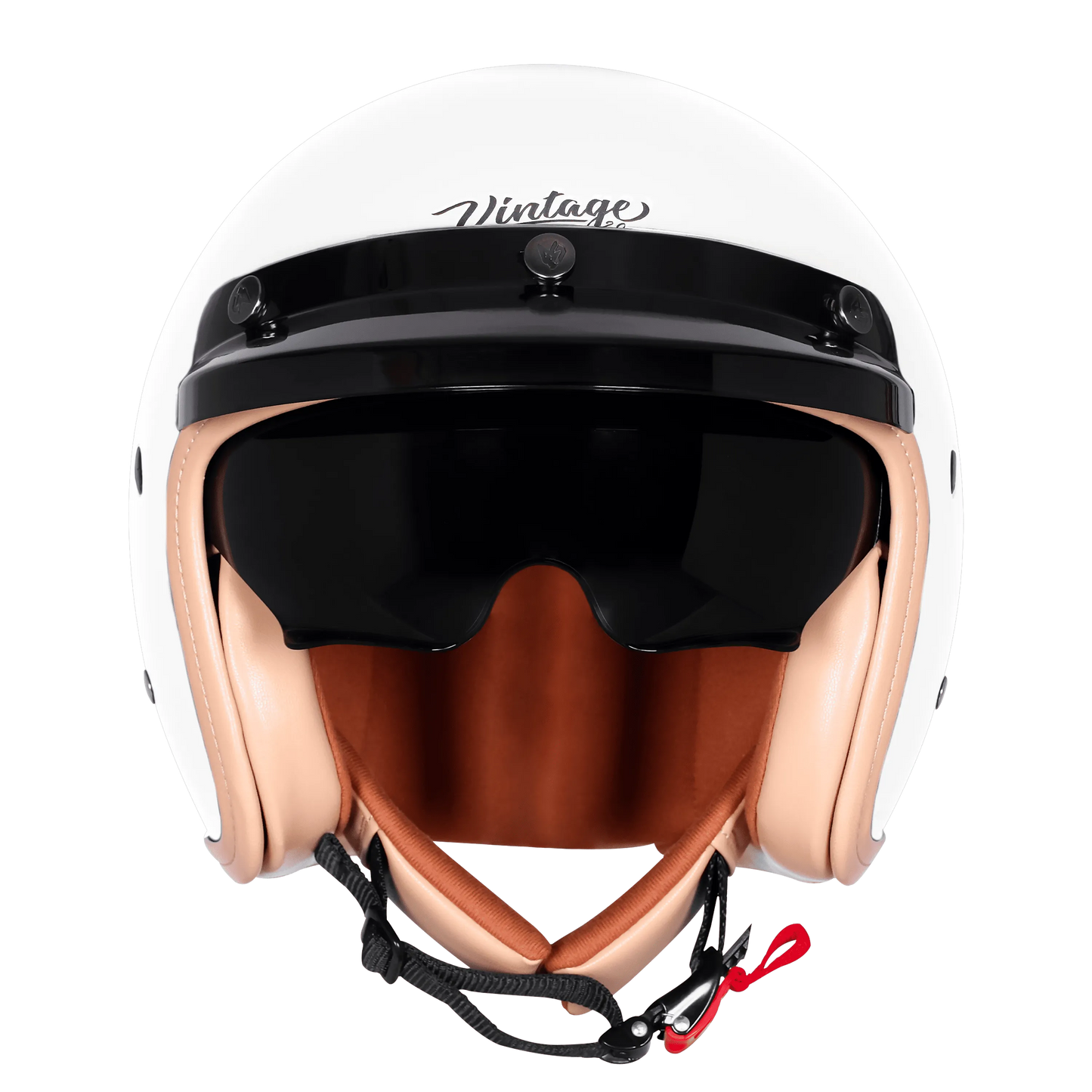 Steelbird Sbh 68 Vintage White Half Face Helmet