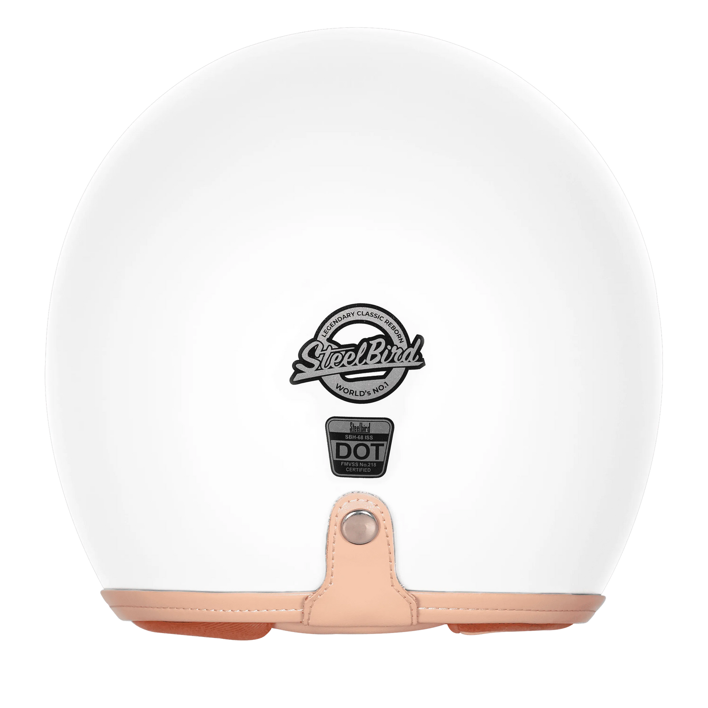 Steelbird Sbh 68 Vintage White Half Face Helmet