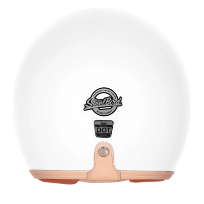 Steelbird Sbh 68 Vintage White Half Face Helmet