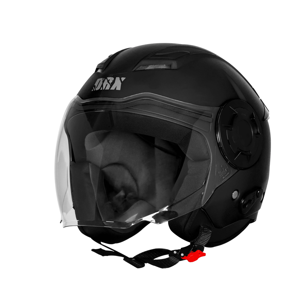 Steelbird Sbh 73 Drx Black Half Face Helmet