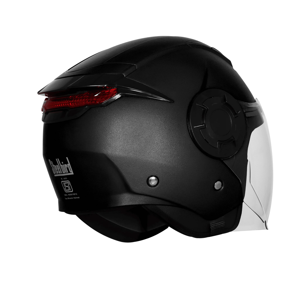 Steelbird Sbh 73 Drx Black Half Face Helmet