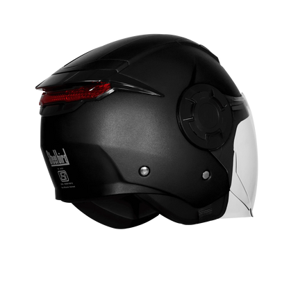 Steelbird Sbh 73 Drx Black Half Face Helmet