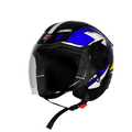 Steelbird Sbh 73 Drx Rf Core Black Blue Half Face Helmet